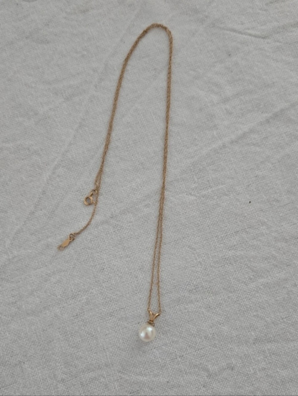 14k Gold Pearl Pendant Necklace - Classic Pearl Drop